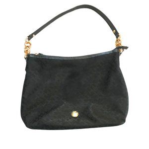 Tommy Hilfiger Black Monogram Hobo Bag